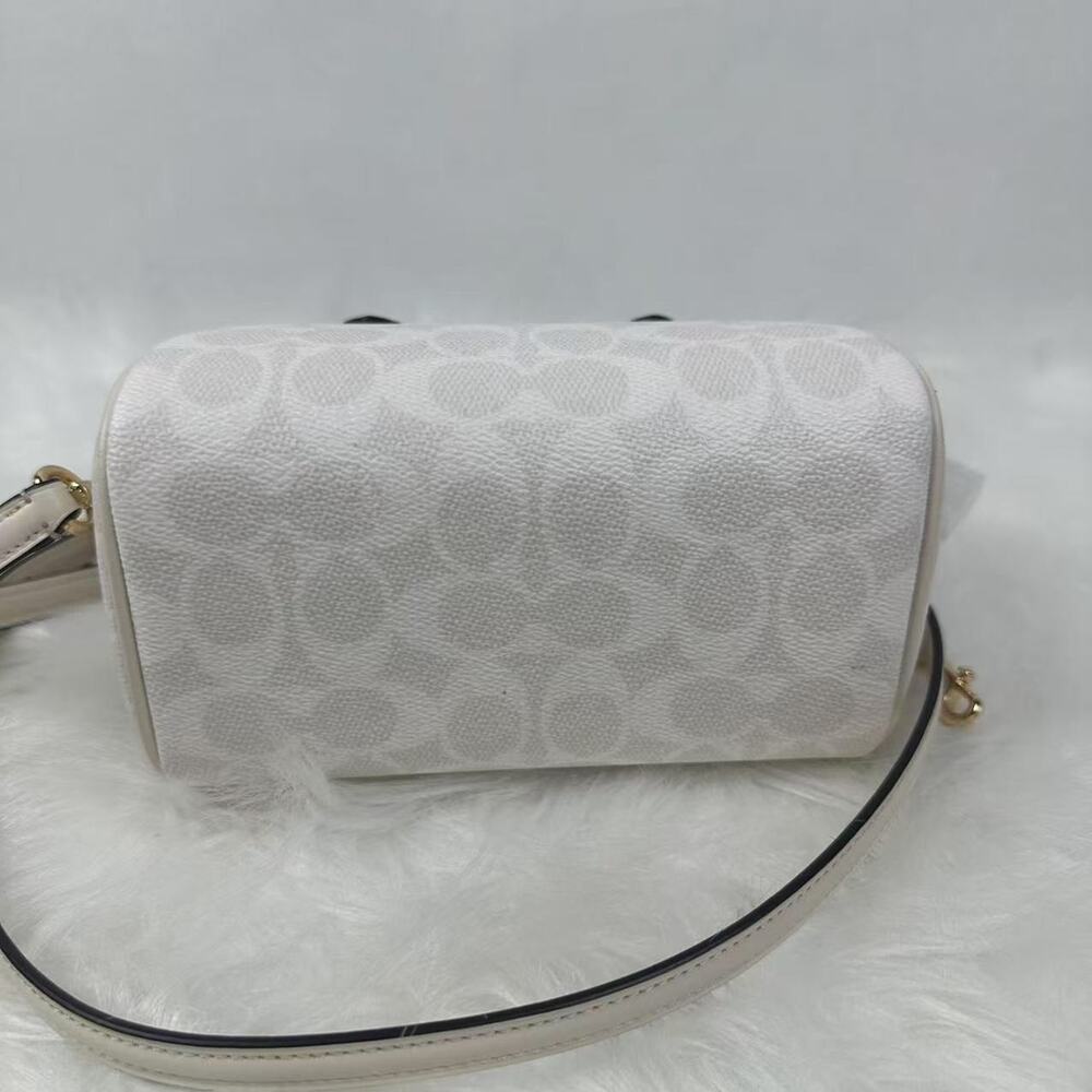 Coach Mini Rowan Crossbody In Signature Canvas In Gold/Chalk CW329 NWT - Picture 10 of 10
